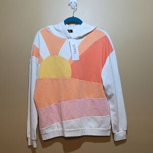 Vinyl Icons Colorful Graphic Hoodie Size M